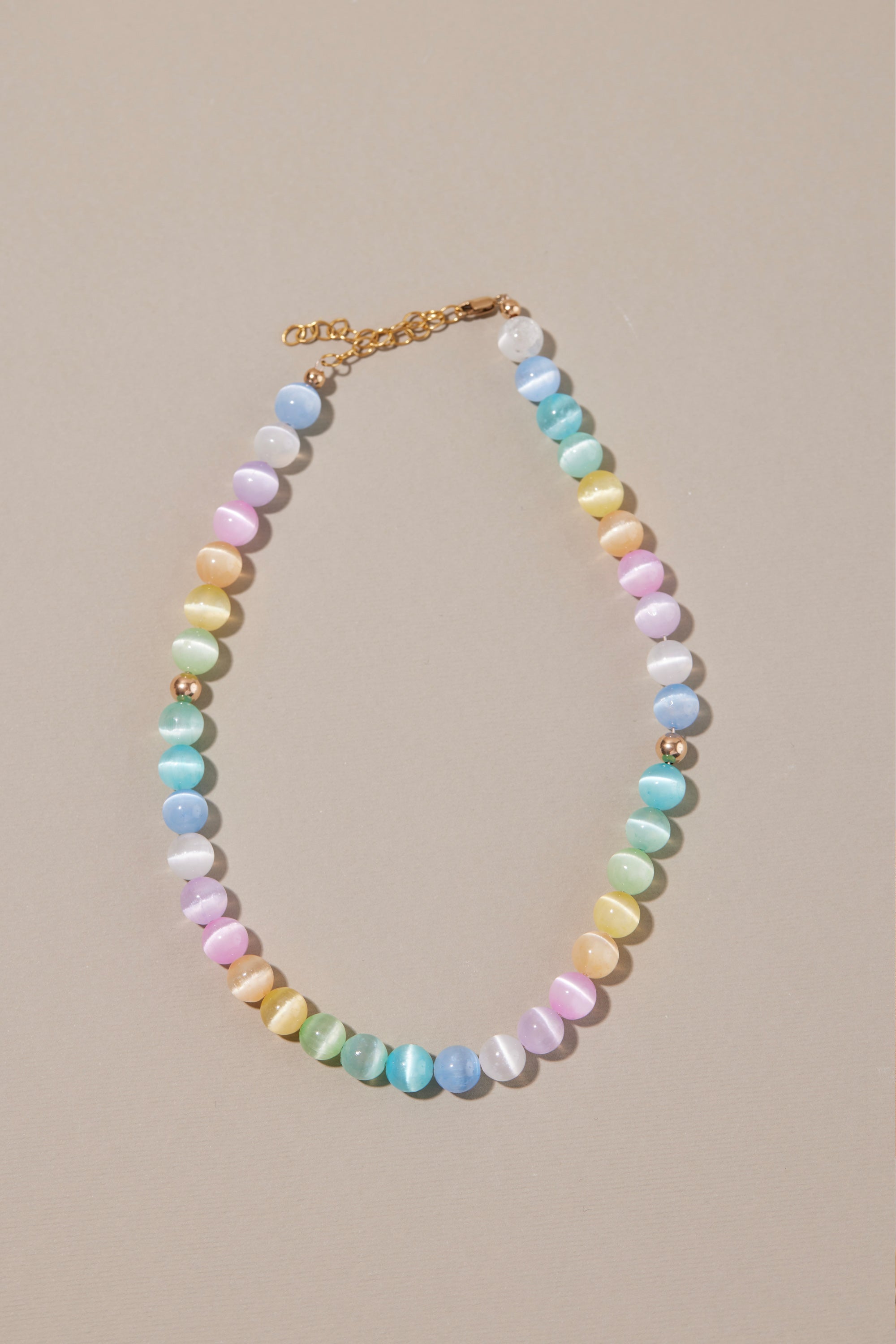 BONBONS BEADED NECKLACE – AURUM + GREY