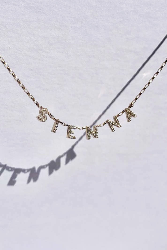 CONNECT NAME NECKLACE (available with Diamond Letters)