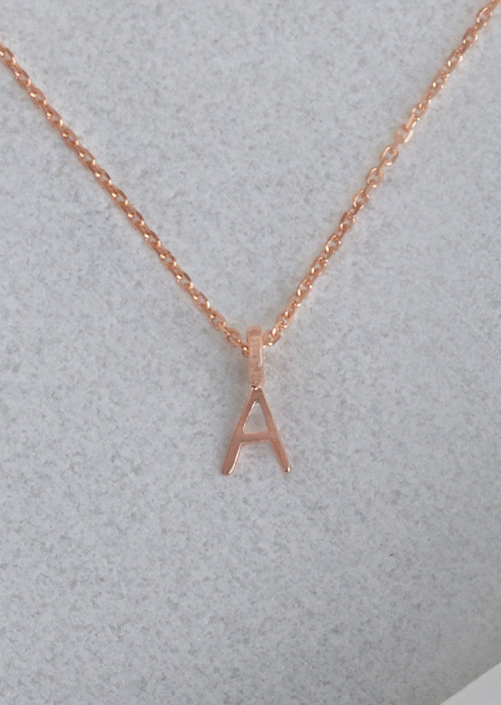 EXPRESS INITIAL NECKLACE WHITE GOLD