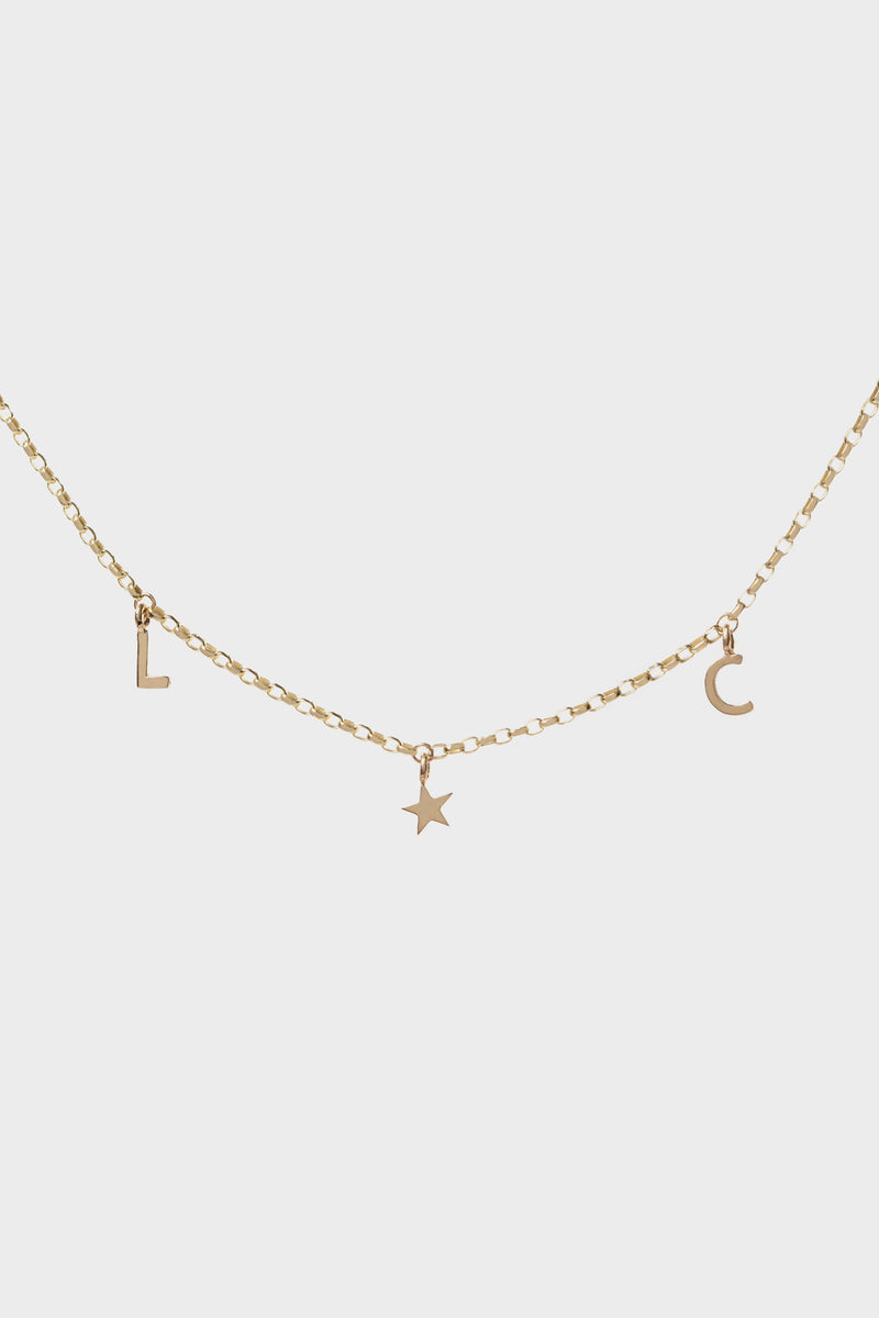 I LOVE YOU NECKLACE (AVAILABLE WITH DIAMOND LETTERS)