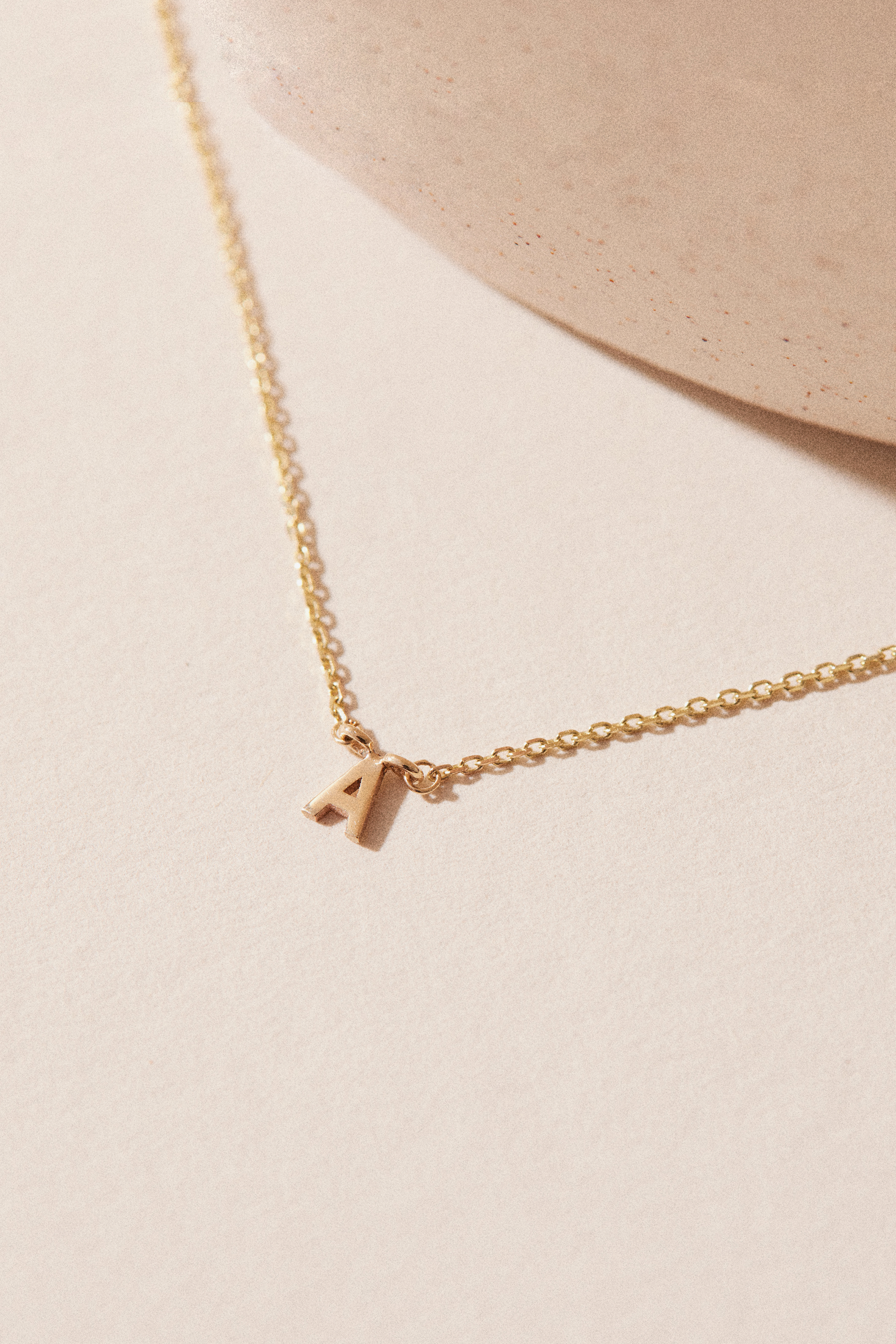 Aurum and 2025 grey initial necklace