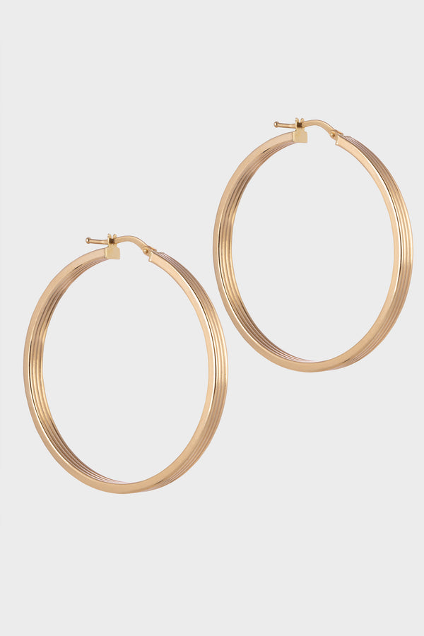 DECO GOLD HOOPS (MORE SIZES)