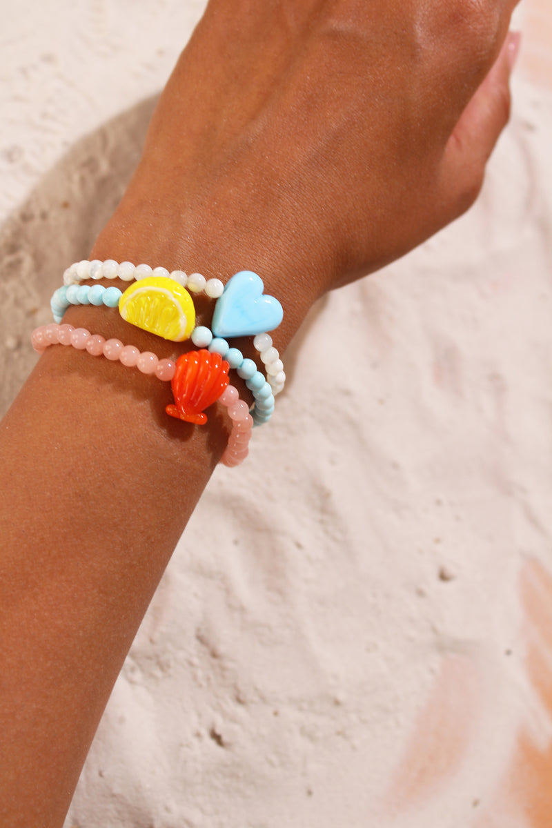 TUTTI FRUTTI  BEADED BRACELET - THAIS THE TURQUOISE HEART