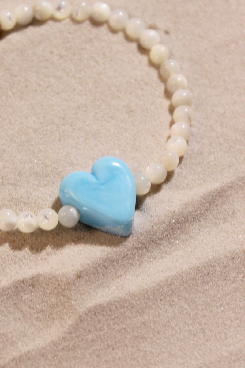 TUTTI FRUTTI  BEADED BRACELET - THAIS THE TURQUOISE HEART