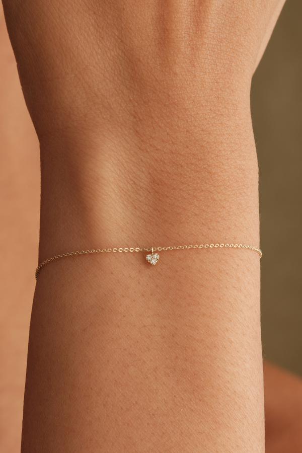 PETITE WISHES DIAMOND HEART BRACELET