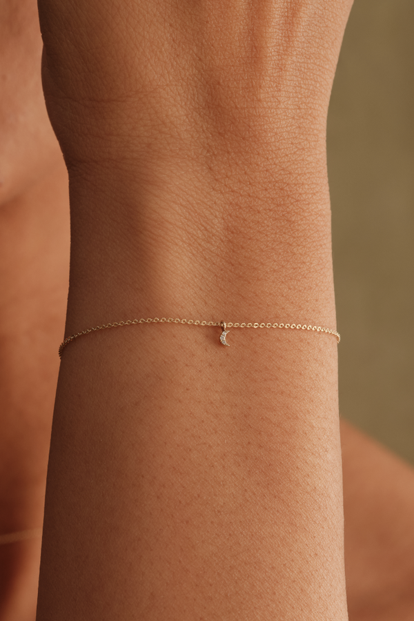 PETITE WISHES DIAMOND MOON BRACELET