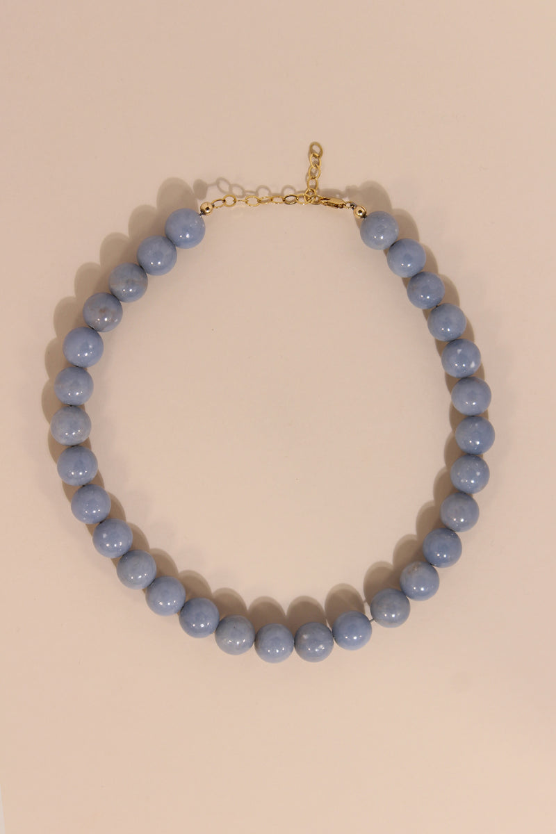 THE 1970 ANGELITE BEAD NECKLACE