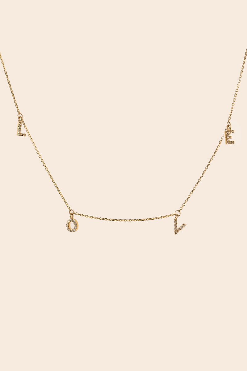 CHARMED LETTER NECKLACE (AVAILABLE WITH DIAMOND LETTERS)