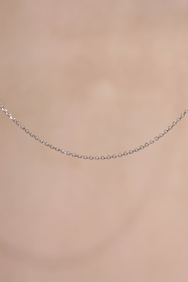 SILVER LOVE TAG CHAIN
