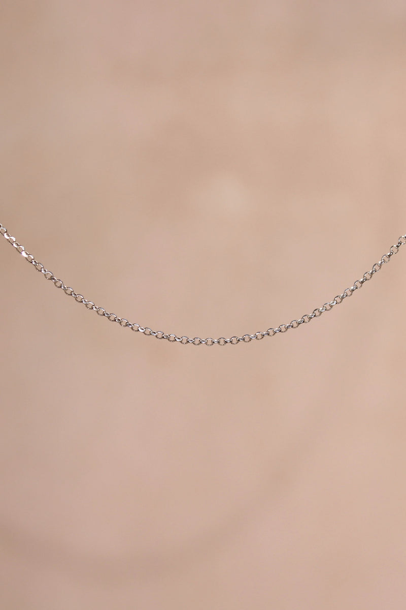 SILVER LOVE TAG CHAIN