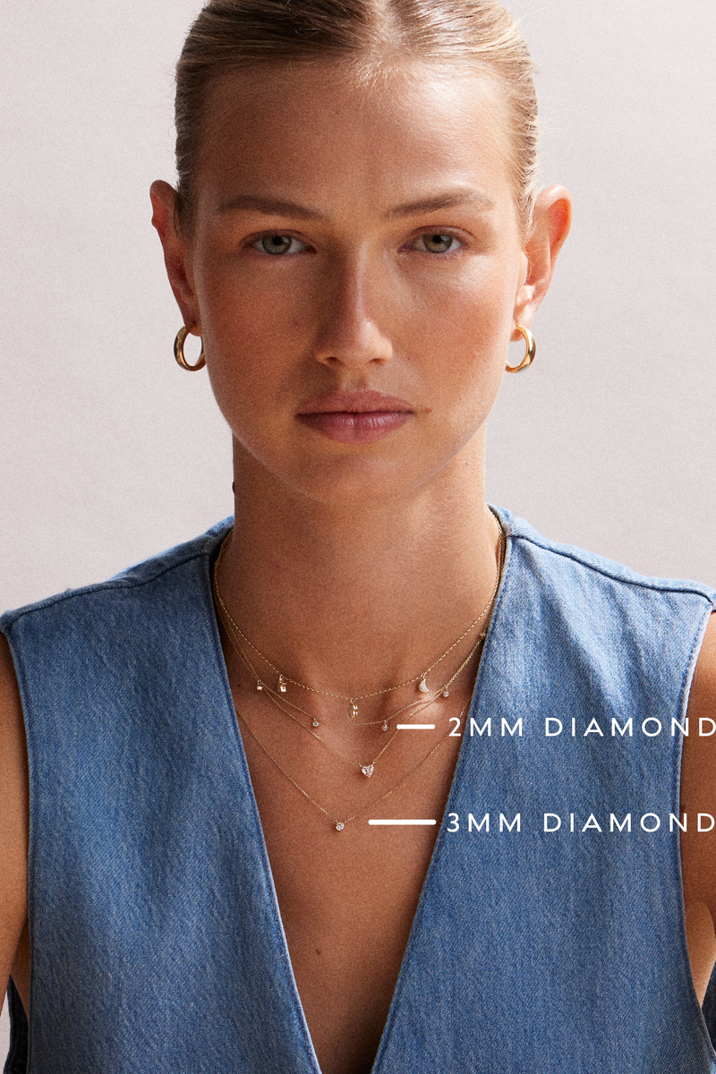 Women's solitaire best sale diamond necklace