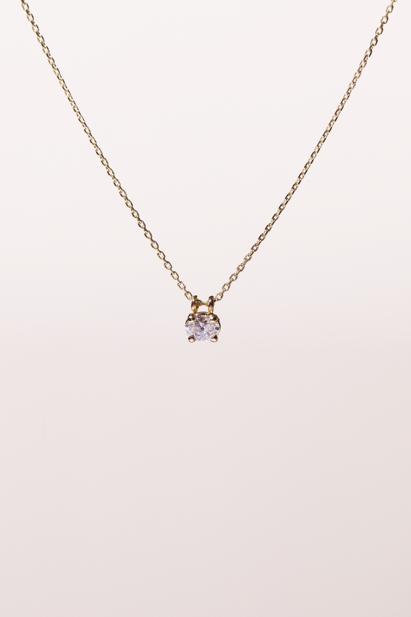 FACETS FOREVER OVAL DIAMOND NECKLACE