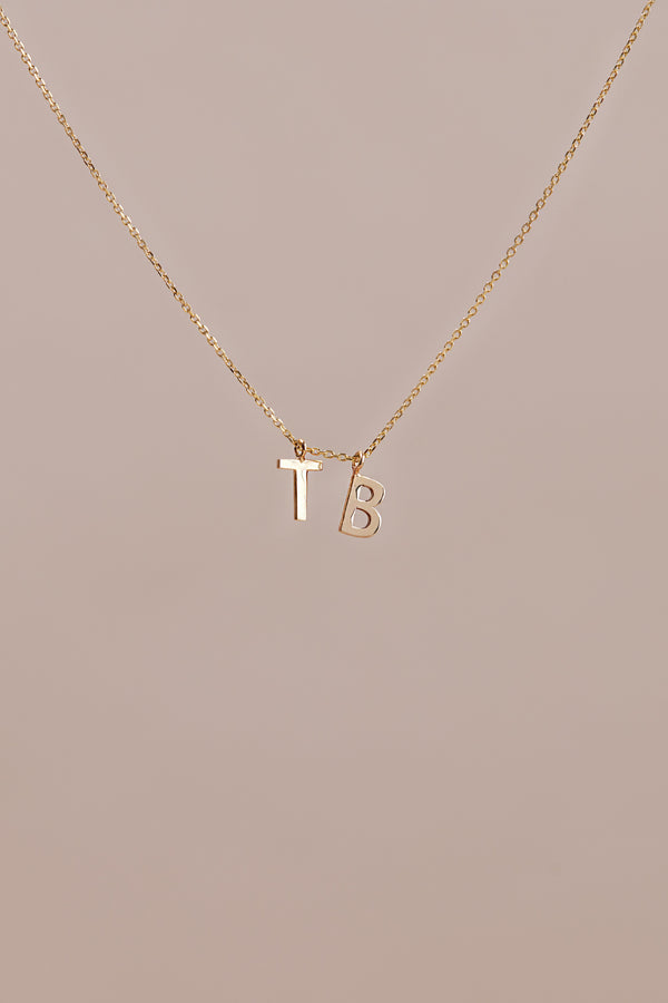 6MM INITIAL CLUSTER NECKLACE (AVAILABLE WITH DIAMOND LETTERS)