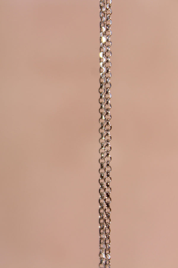 SILVER LOVE TAG CHAIN