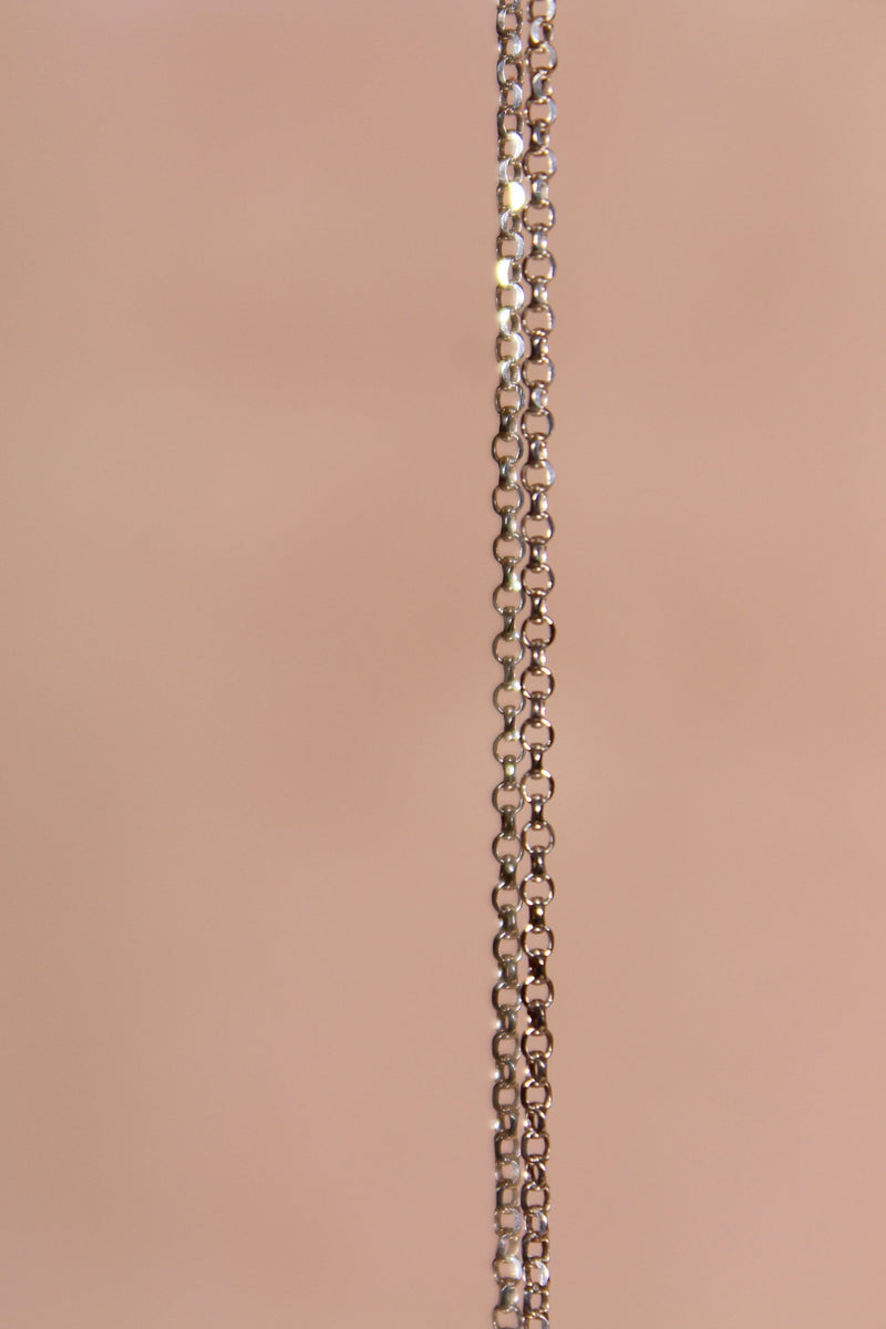 SILVER LOVE TAG CHAIN