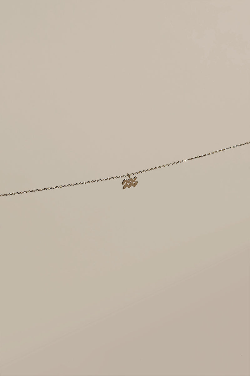 PETITE AQUARIUS ZODIAC NECKLACE