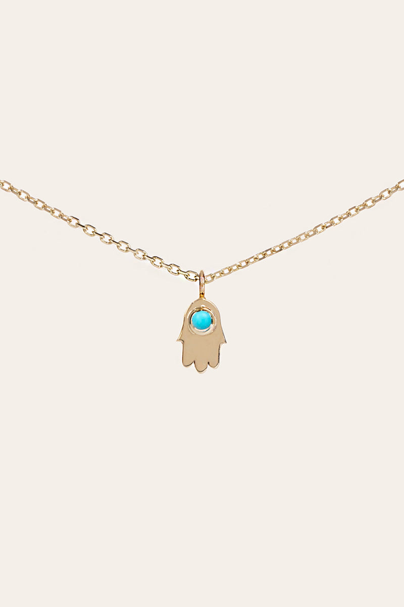BIRTHSTONE HAMSA NECKLACE