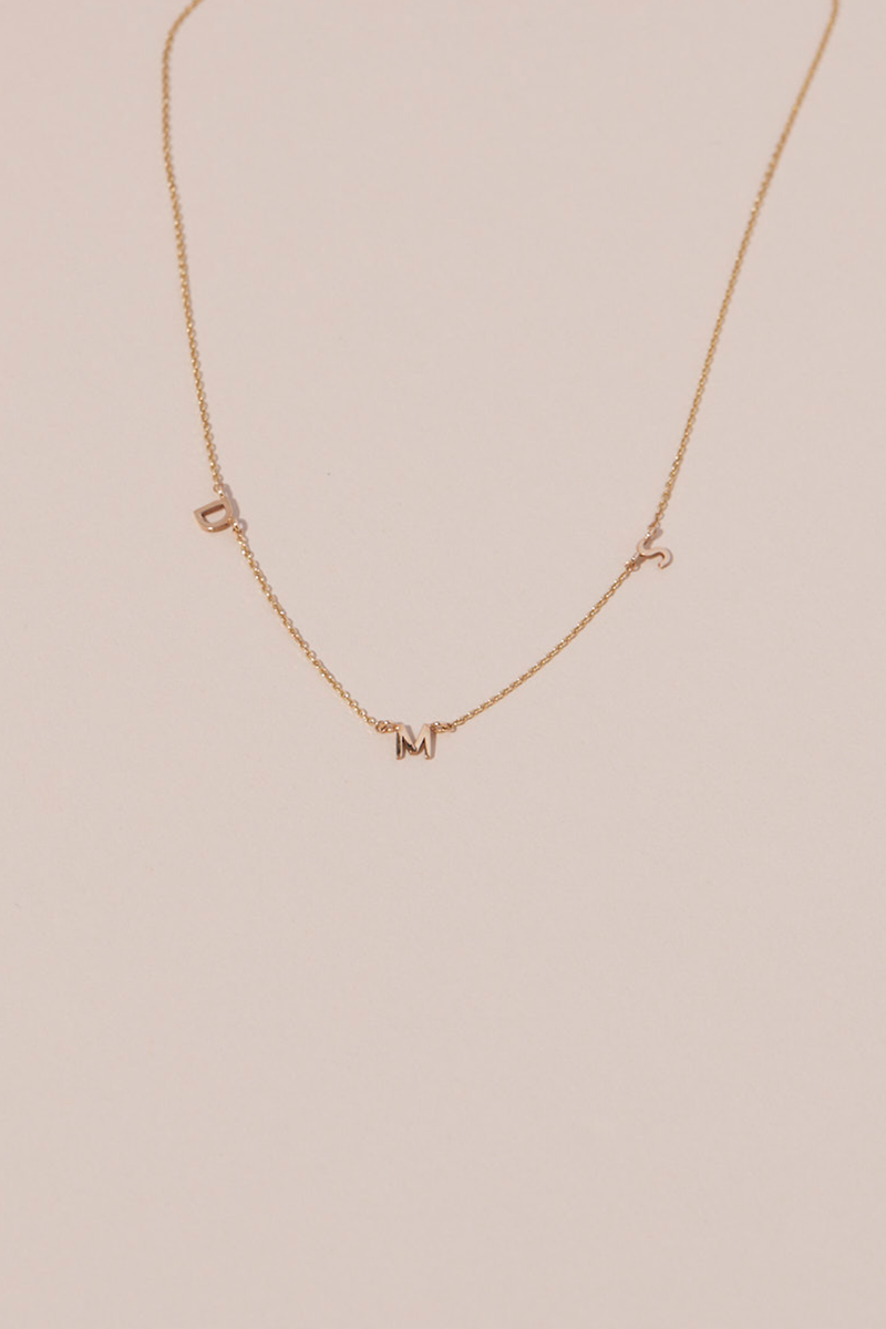CONNECT LETTER NECKLACE (AVAILABLE WITH DIAMOND LETTERS)