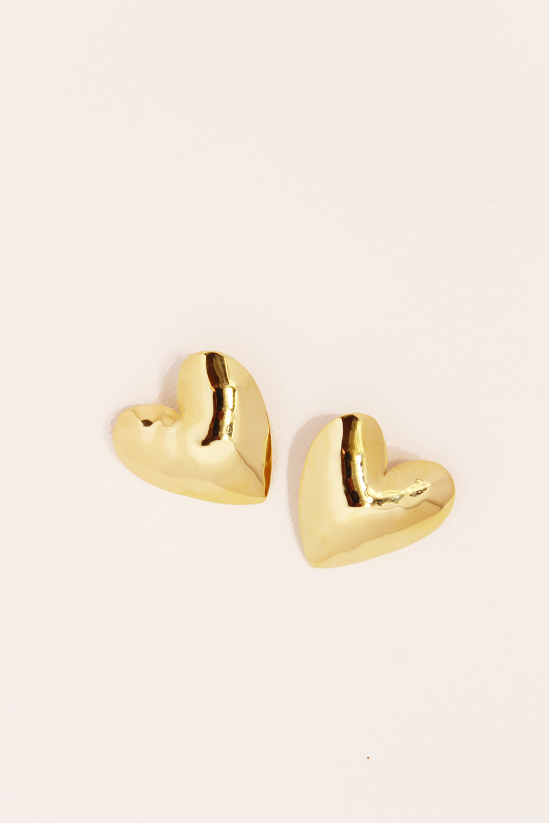 LIMITED STOCK DOME HEART EARRINGS