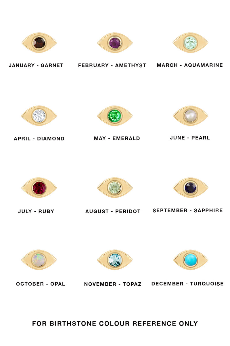 BIRTHSTONE EVIL EYE NECKLACE