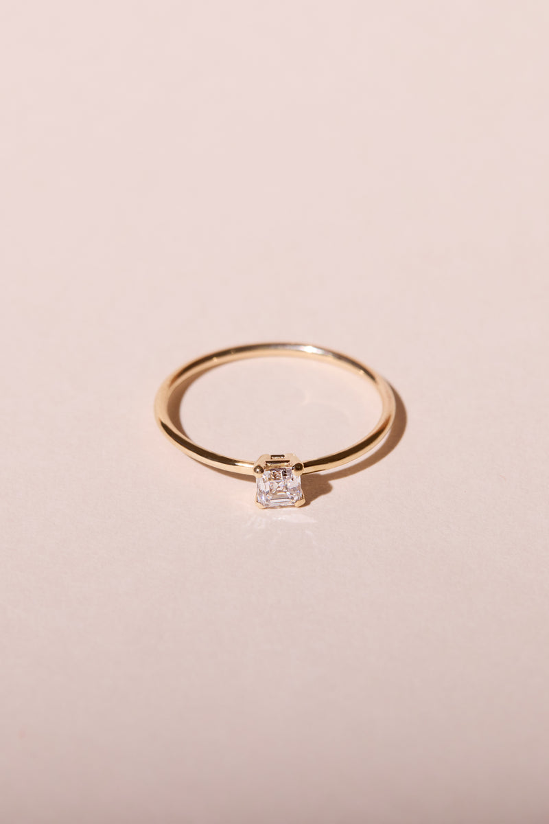FACETS FOREVER ASSCHER DIAMOND RING