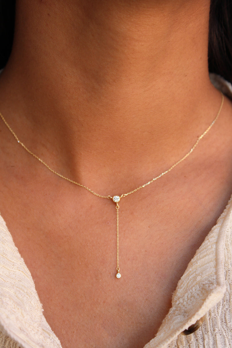 9CT FOREVER DIAMOND DROP NECKLACE