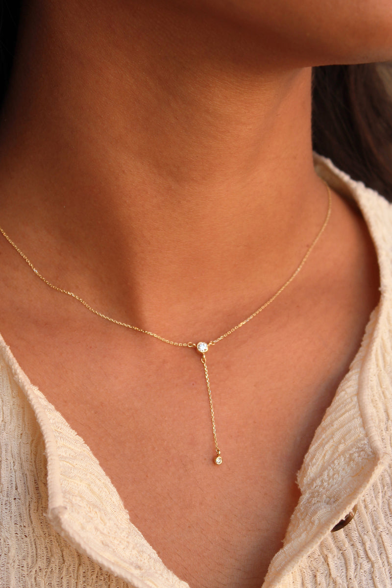 9CT FOREVER DIAMOND DROP NECKLACE