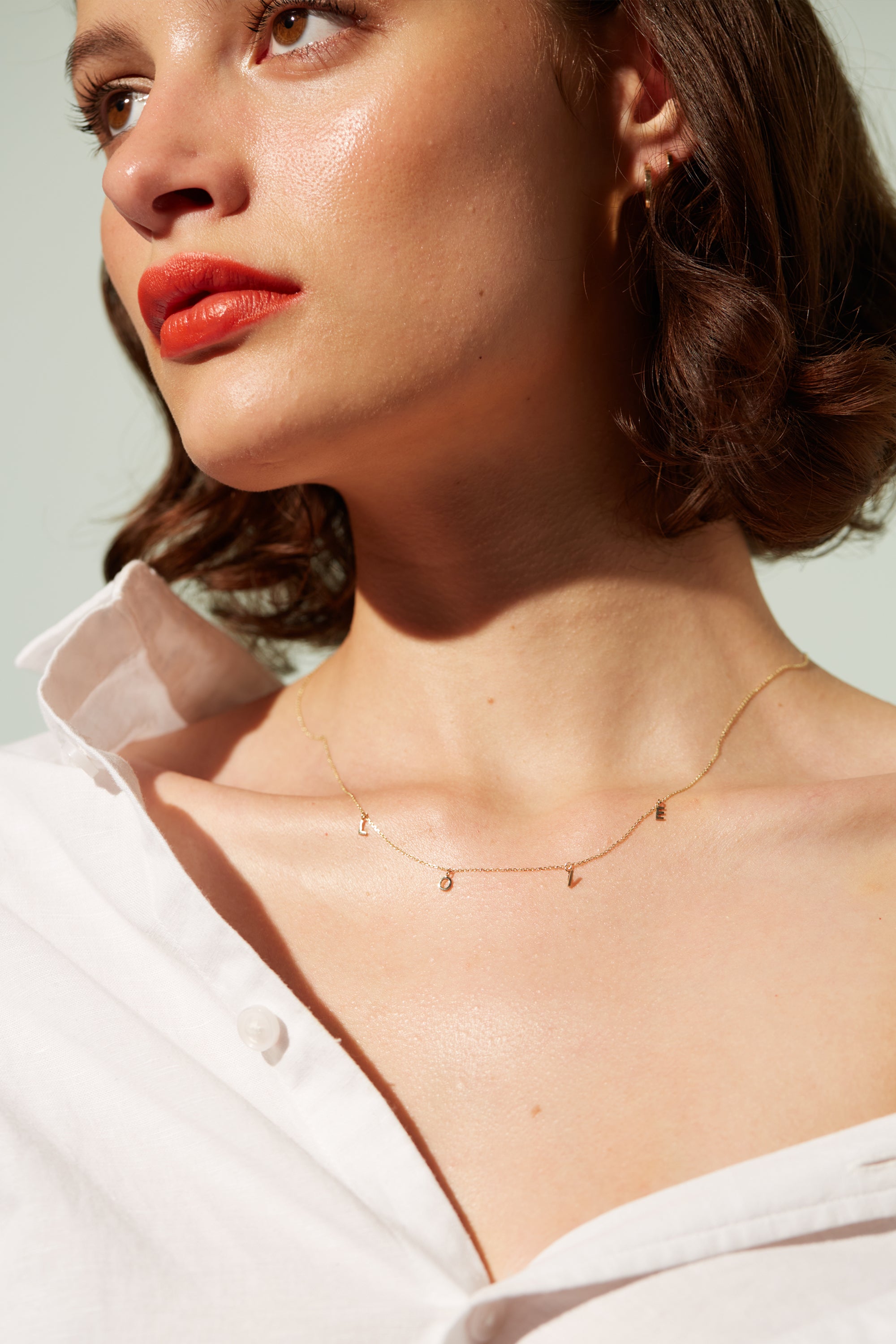 Charmed Letters CHARMED LETTER NECKLACE (AVAILABLE WITH DIAMOND LETTERS) – AURUM + GREY