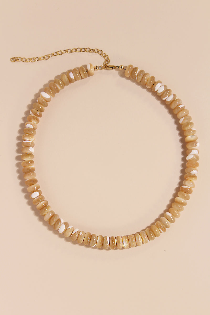 NOMAD 02 CARAMEL MOTHER OF PEARL BEADS