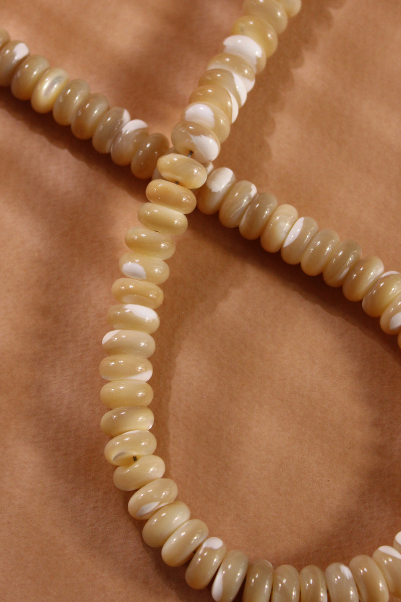 NOMAD 02 CARAMEL MOTHER OF PEARL BEADS