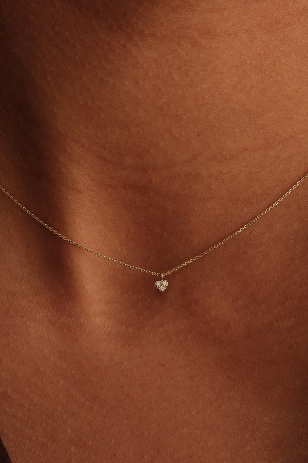 PETITE WISHES DIAMOND HEART NECKLACE