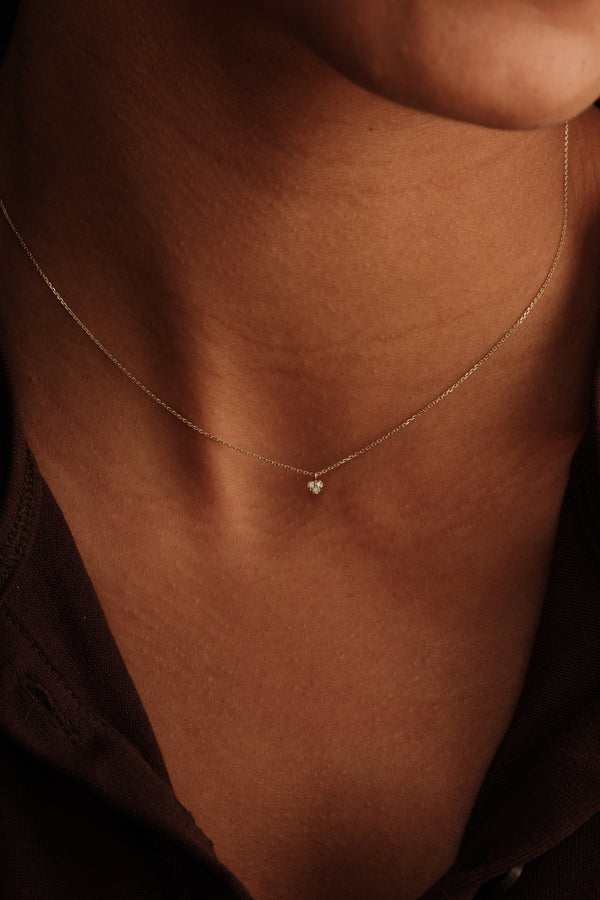 PETITE WISHES DIAMOND HEART NECKLACE
