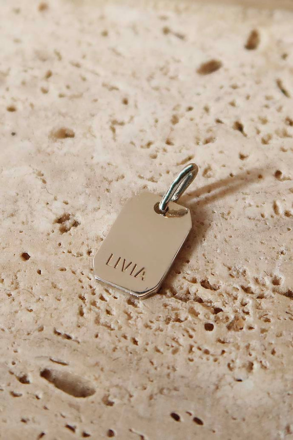 THE LOVE TAG NAME SILVER PENDANT