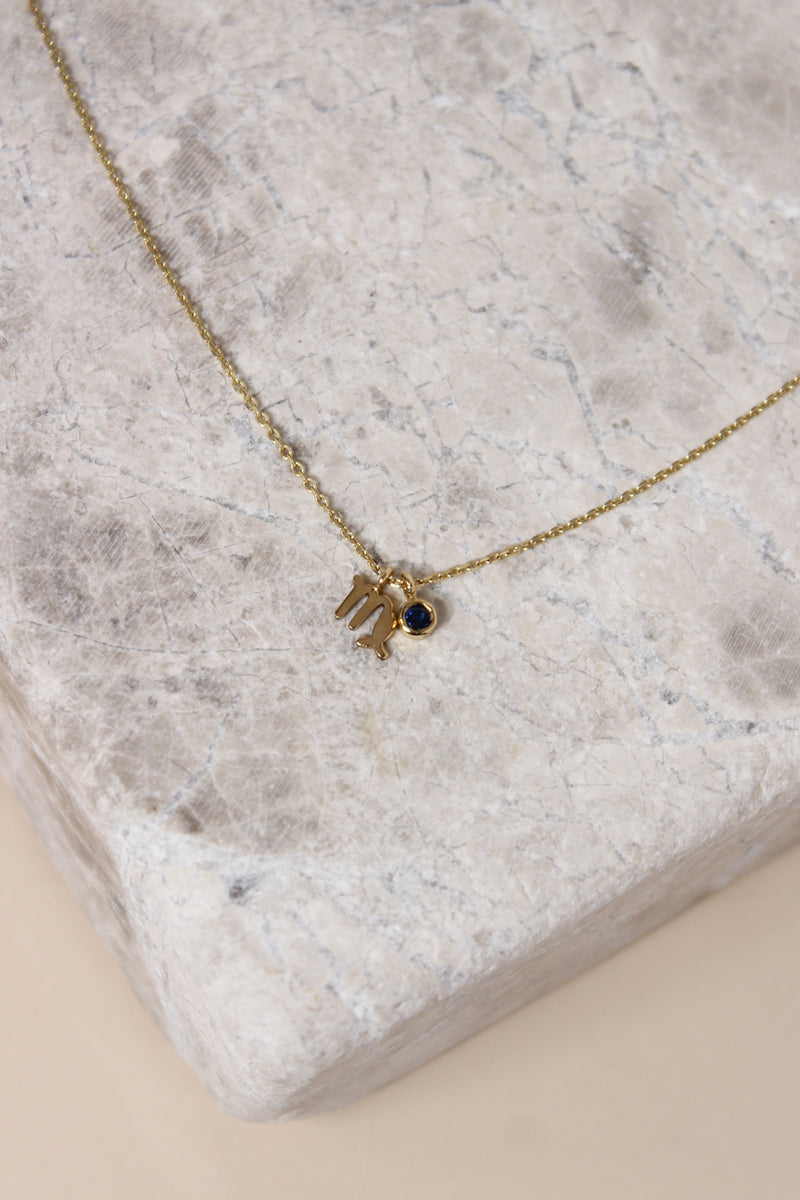 ZODIAC BIRTHSTONE CLUSTER NECKLACE