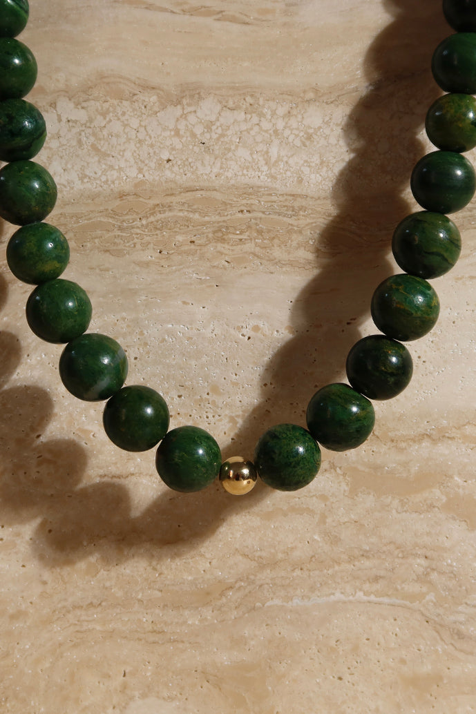 THE 1970 AFRICAN JADE BEAD NECKLACE