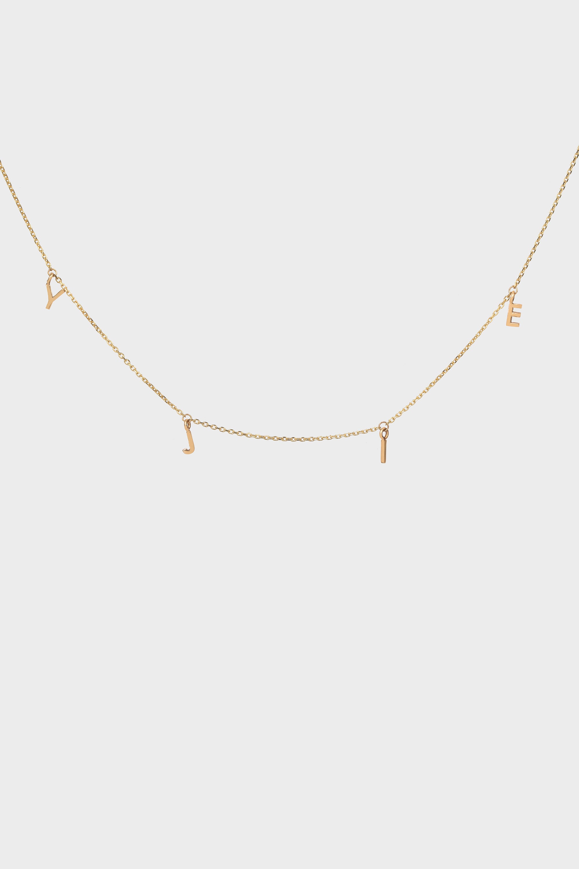 Charmed Letters CHARMED LETTER NECKLACE (AVAILABLE WITH DIAMOND LETTERS) – AURUM + GREY