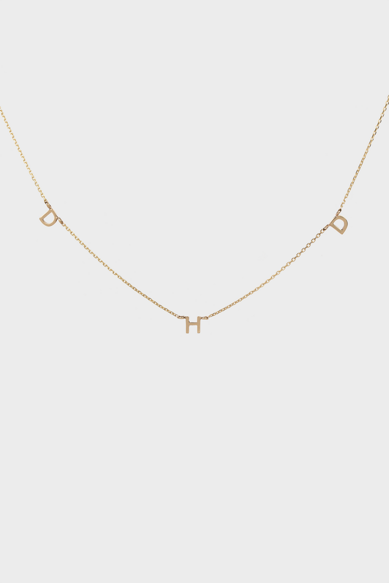 CONNECT LETTER NECKLACE (AVAILABLE WITH DIAMOND LETTERS)