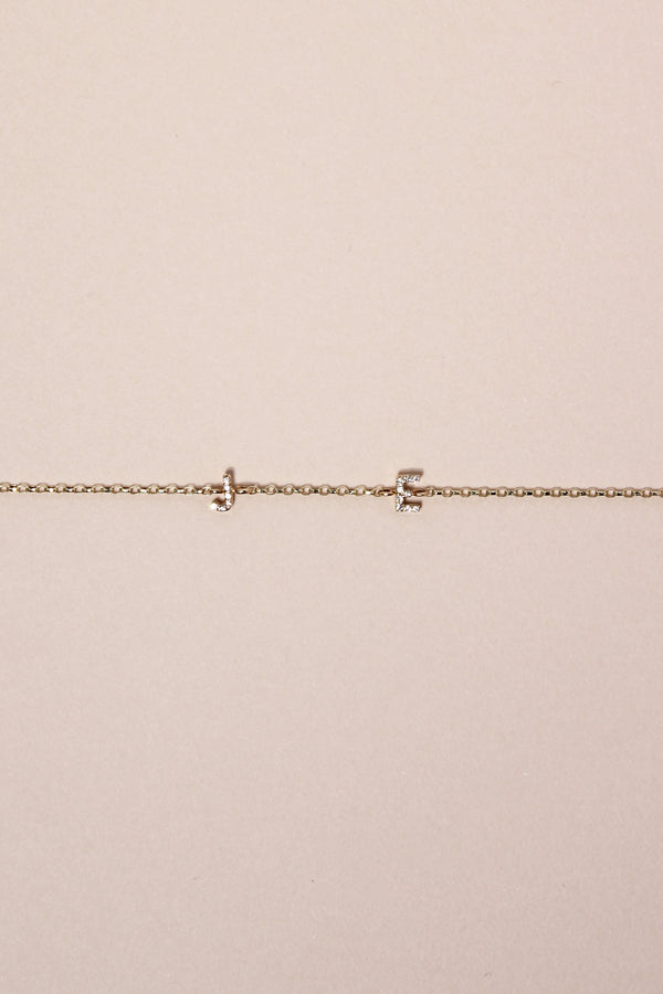 SPACED CONNECT LETTER BRACELET