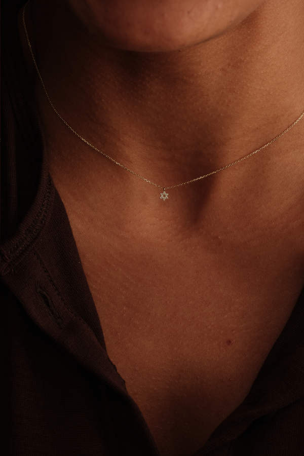 DIAMOND PETITE STAR OF DAVID (MAGEN DAVID) NECKLACE
