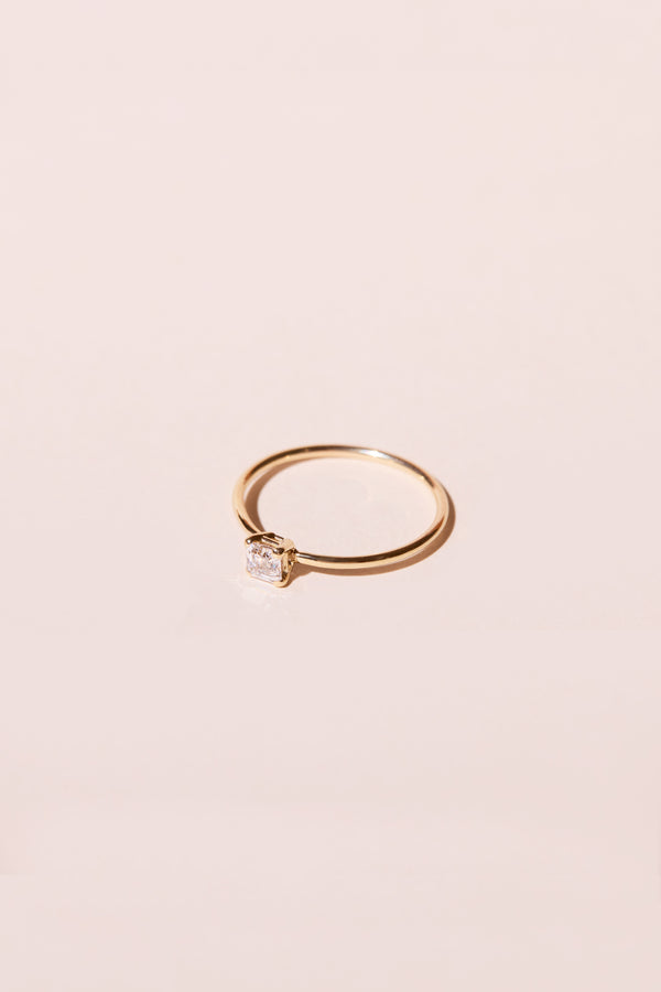 FACETS FOREVER ASSCHER DIAMOND RING