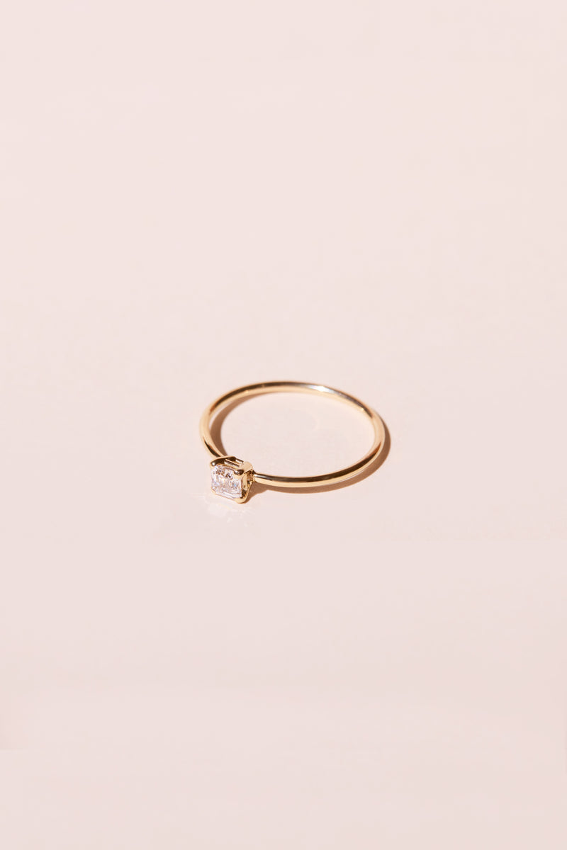 FACETS FOREVER ASSCHER DIAMOND RING