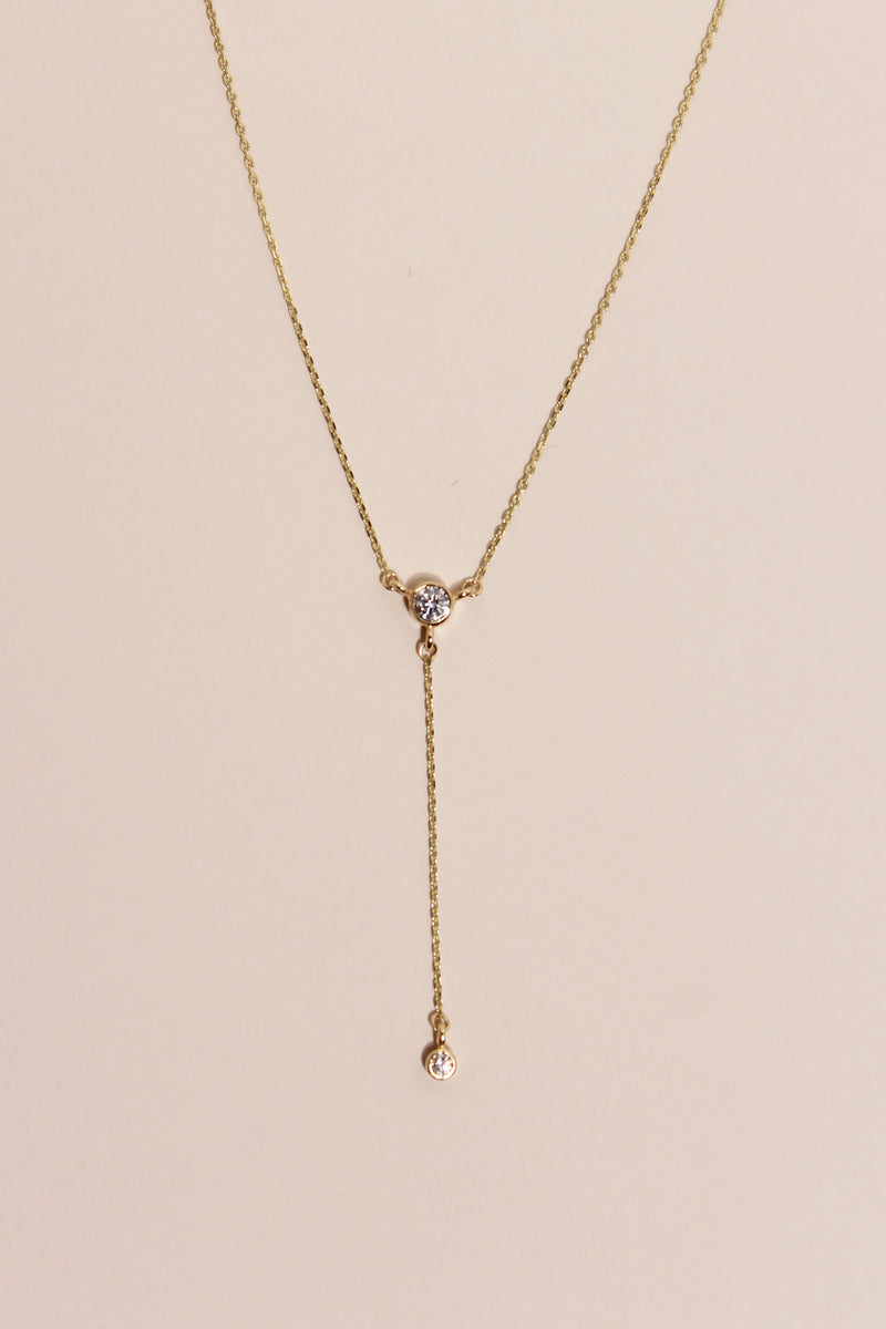 9CT FOREVER DIAMOND DROP NECKLACE