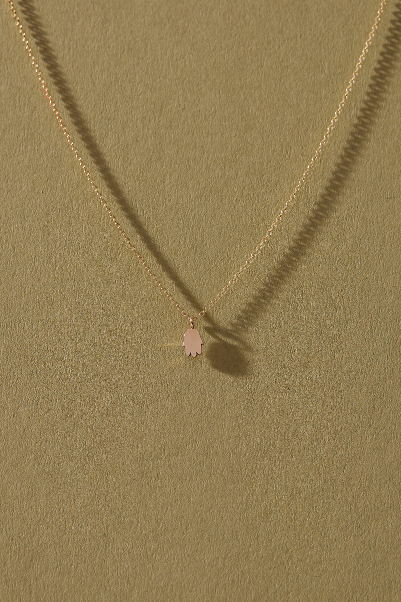 Small hamsa necklace on sale