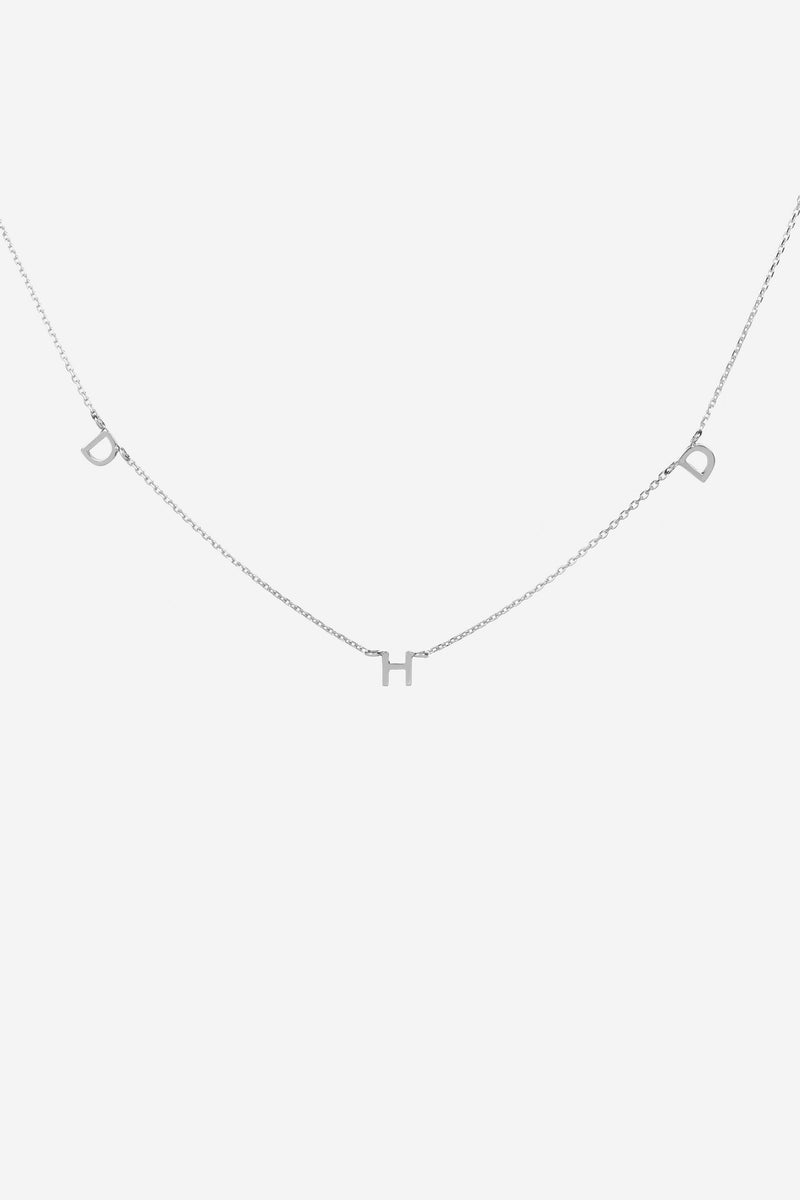 SILVER CONNECT LETTER NECKLACE