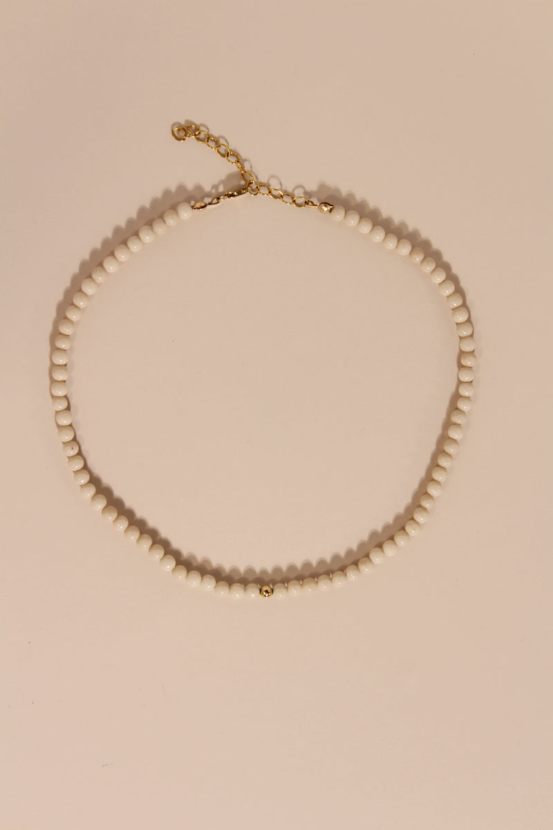 FORMENTERA MINI CREMA JASPER NECKLACE