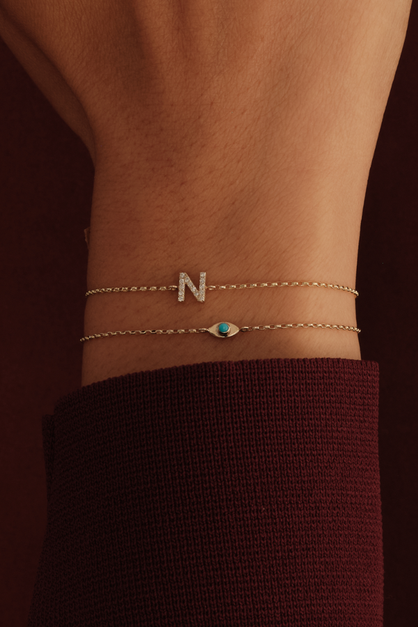 BIRTHSTONE HAMSA SLIDER BRACELET