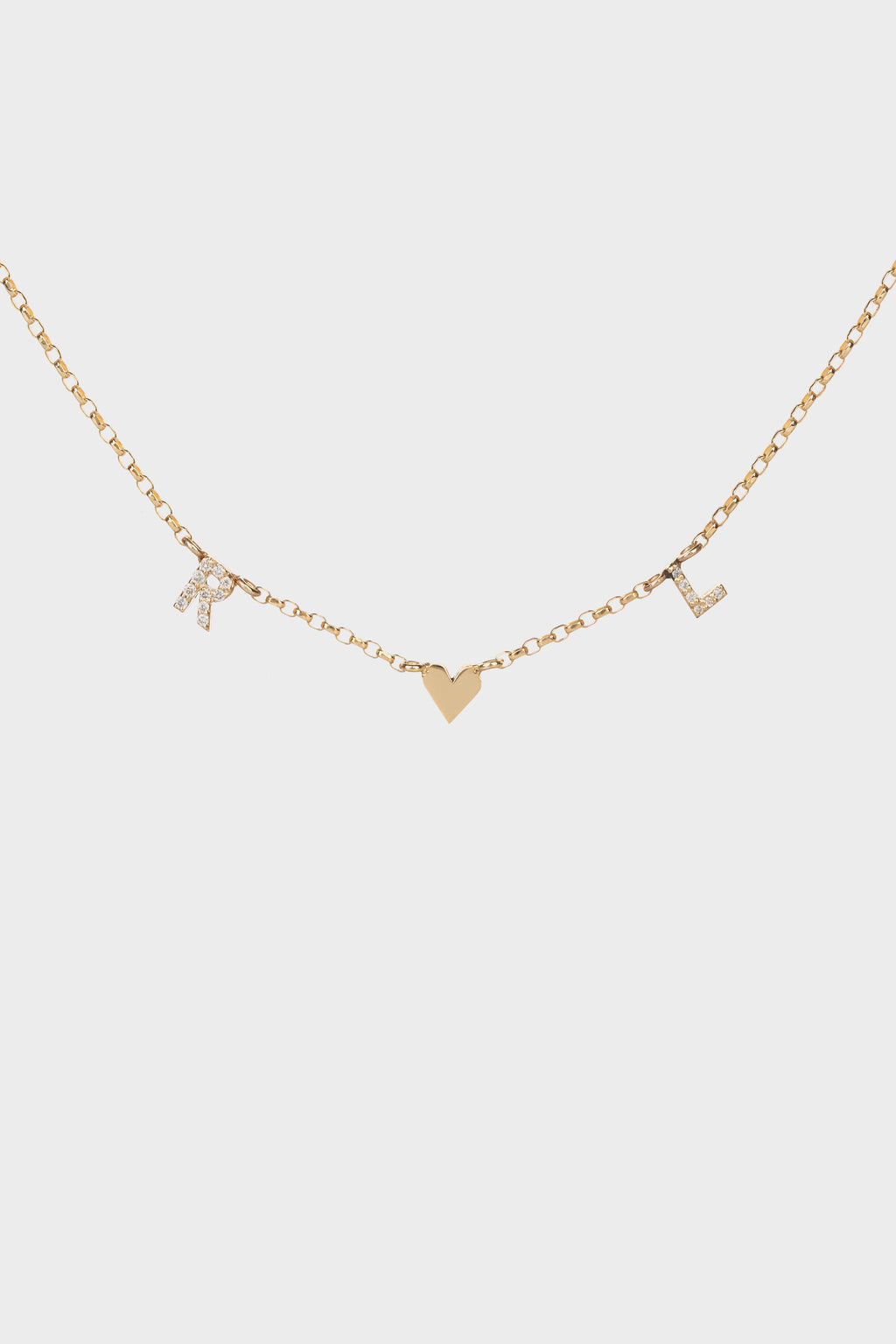 SPACED CONNECT NAME NECKLACE (available with Plain Gold Letters