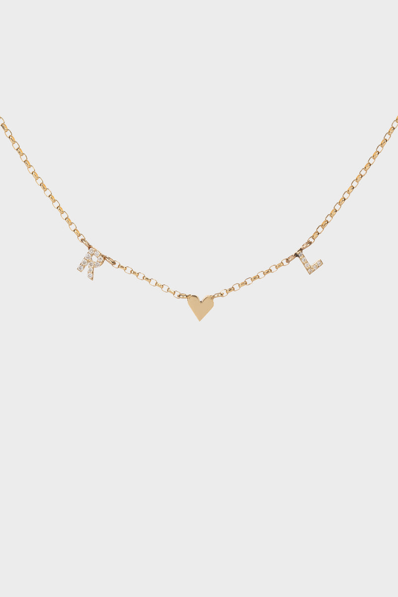 SPACED CONNECT NAME NECKLACE (available with Plain Gold Letters)