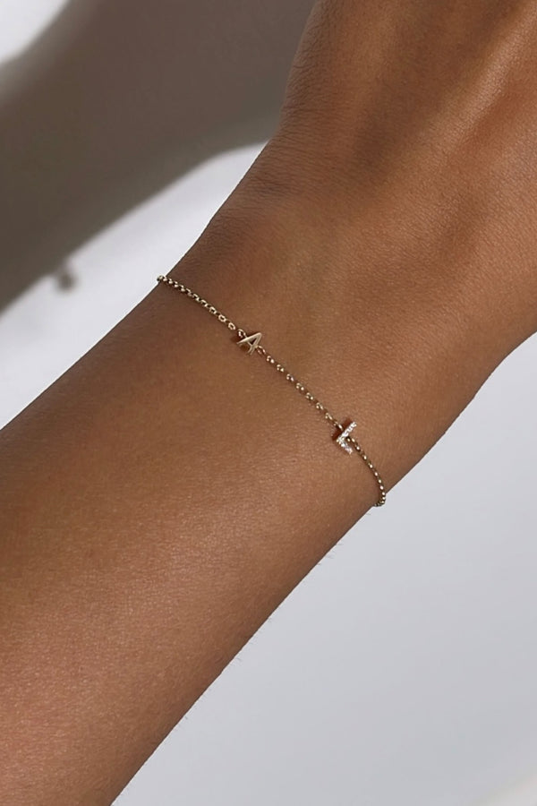 SPACED CONNECT LETTER BRACELET
