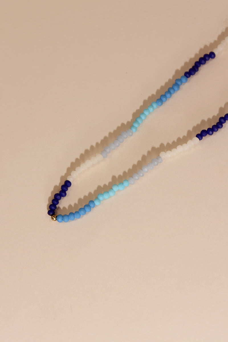 EXPRESS SUNSHINE BEADED NECKLACE OLD TOWN BLUE